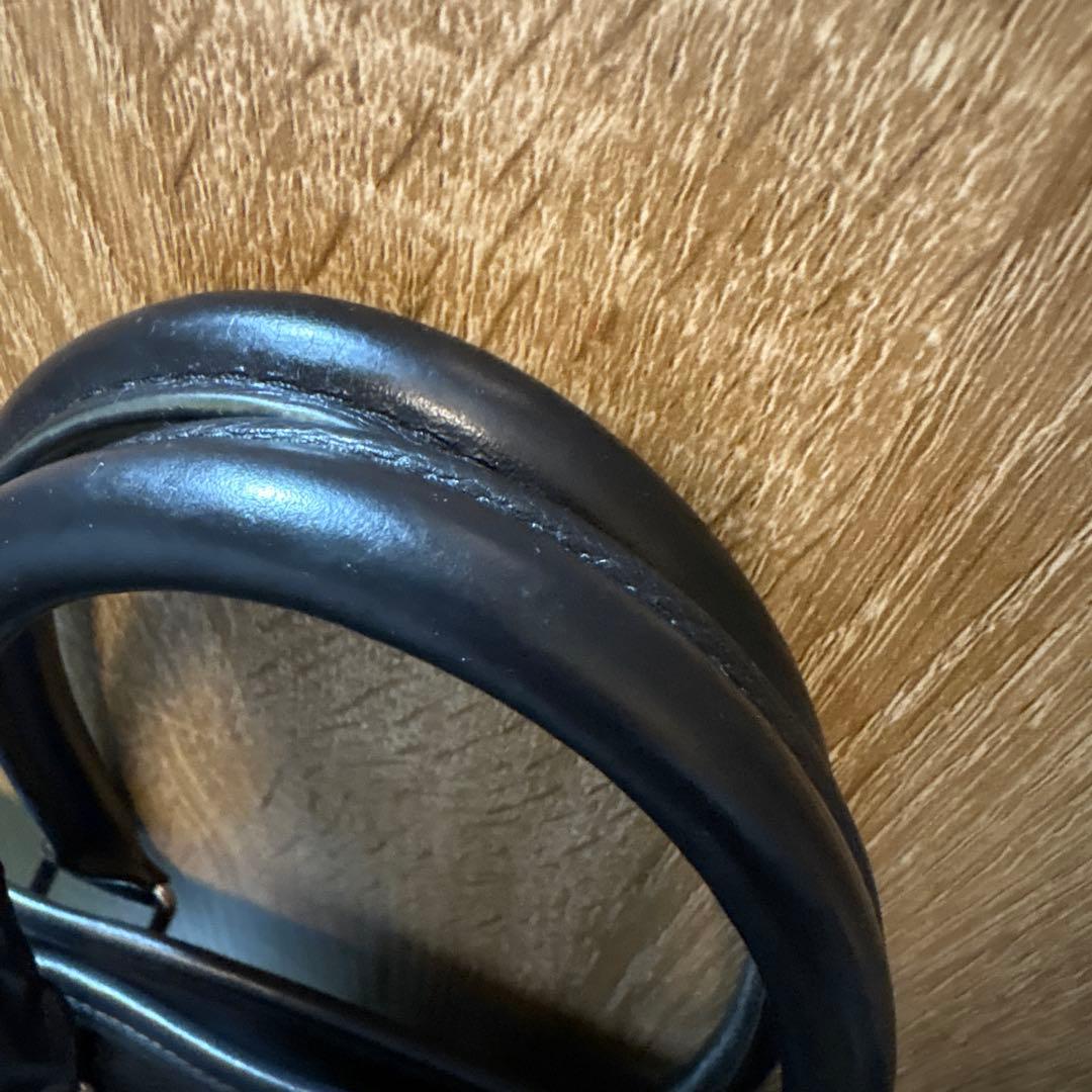 COACHメトロポリタン　ブラックレザービジネストートバッグ