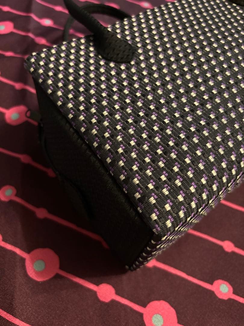 【新品購入 1度撮影のため使用 込 匿】利休バッグ 博多織 誠之輔 琥珀織 黒