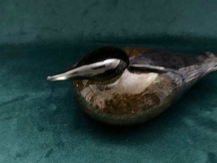 水鳥、スエーデンコスタボーダのガラス美術工芸品