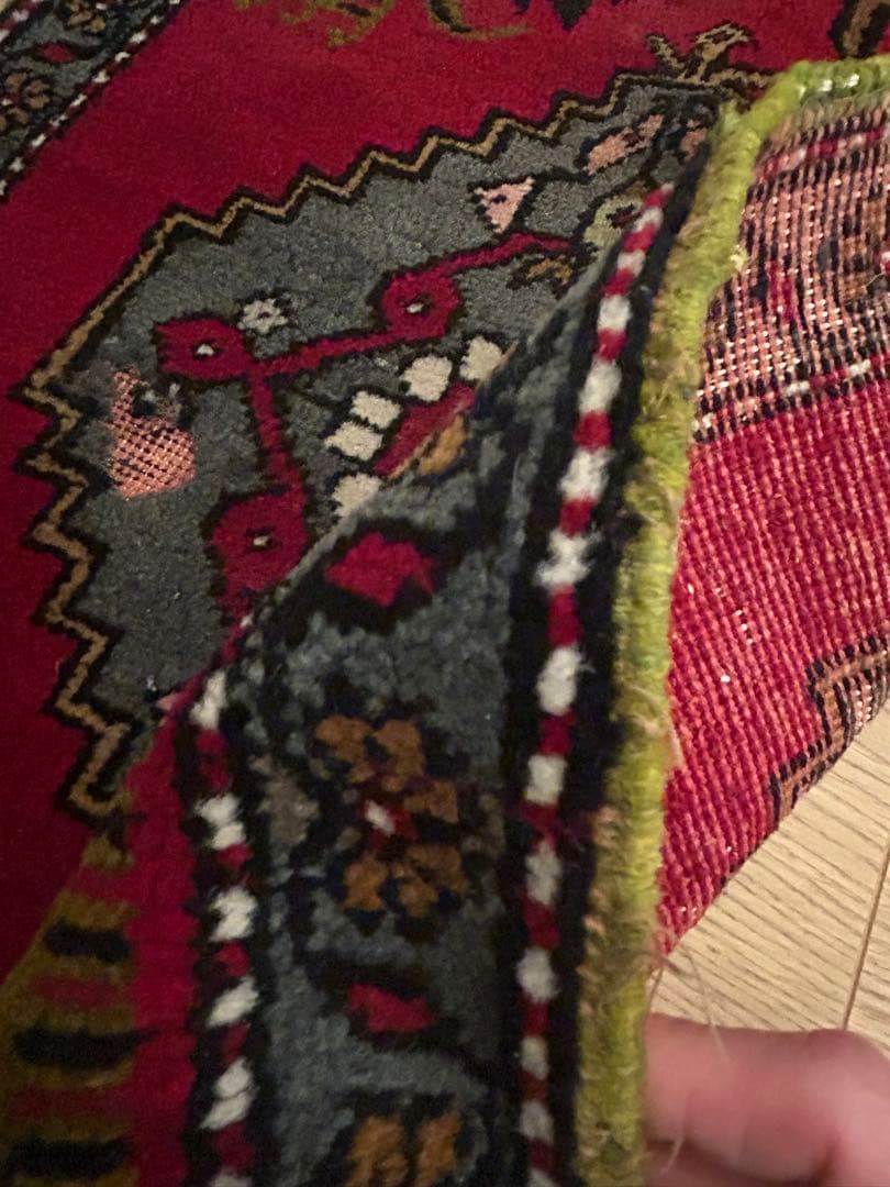 週末セール・トライバルラグ・トルコヴィンテージラグ・ウール約51×100cm