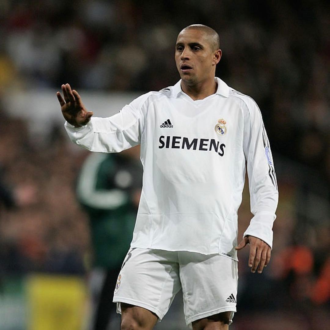 レアルマドリード 05-06 1st 長袖 フルパッチ ロベルトカルロス