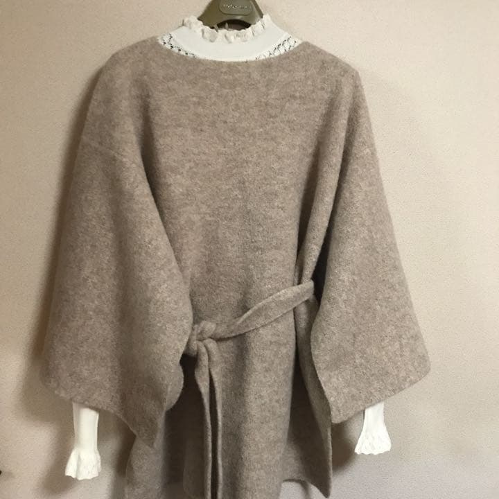 ローレンマヌージアン　アルパカポンチョ　ケープニット　美品