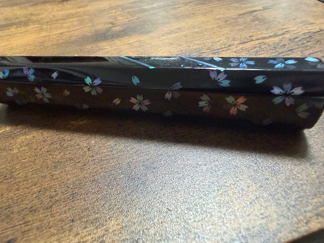 包丁の柄　漆器　螺鈿　八角柄