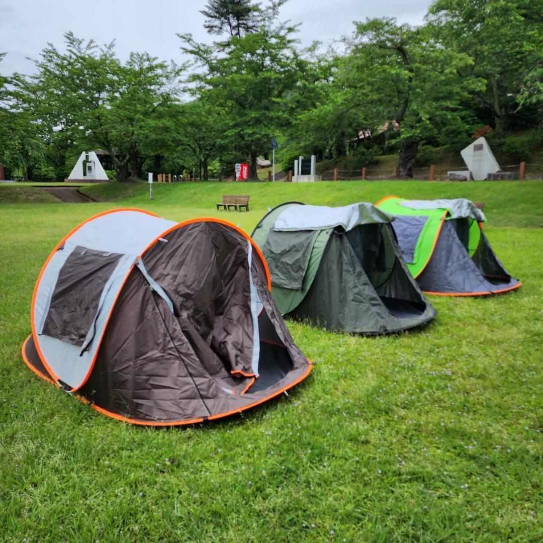 キャンプテント♪ アウトドア　キャンプ　BBQ オレンジ&グレー