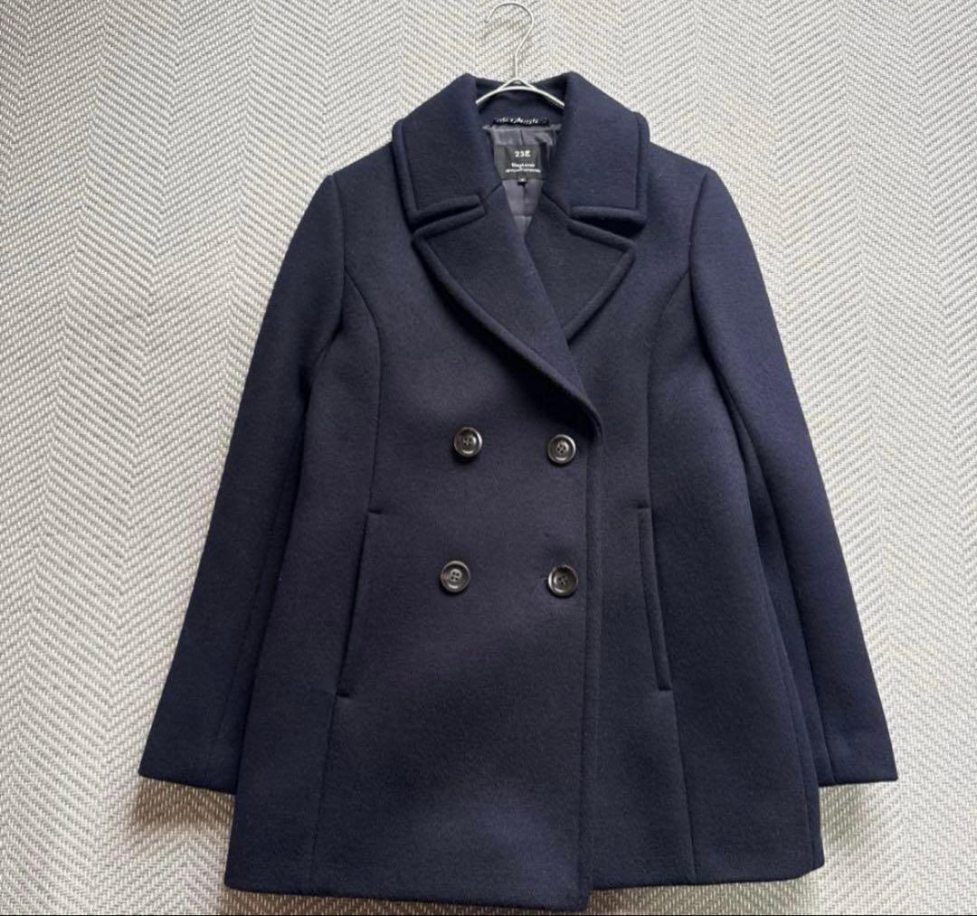 【美品】23区 ソフトメルトン　Pコート ネイビー サイズ40