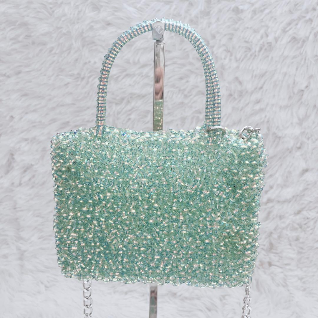 超希少カラー　アンテプリマ スクエア ショルダーチェーン オーロラグリーン