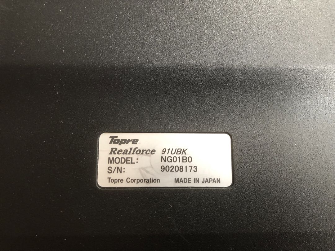 【未使用】Topre Realforce 91UBK NG01B0キーボード