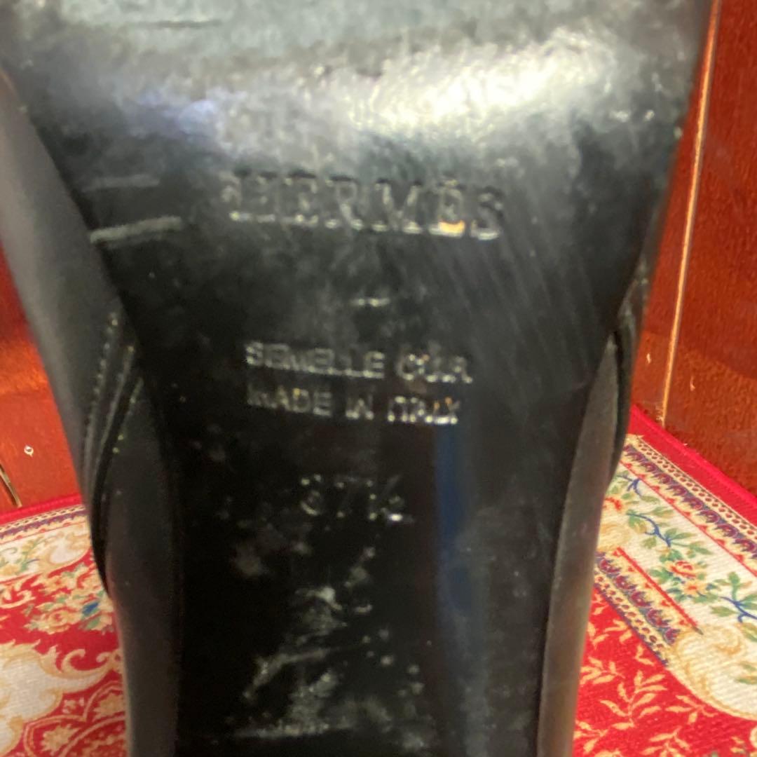 HERMES エルメス バックル アピ レザー ショートブーツ