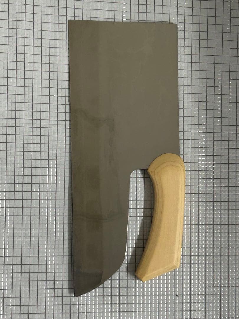 仙助 包丁 蕎麦包丁 ダマスカス 鏡面仕上げ 安来鋼青紙二号 330mm 檜曲柄