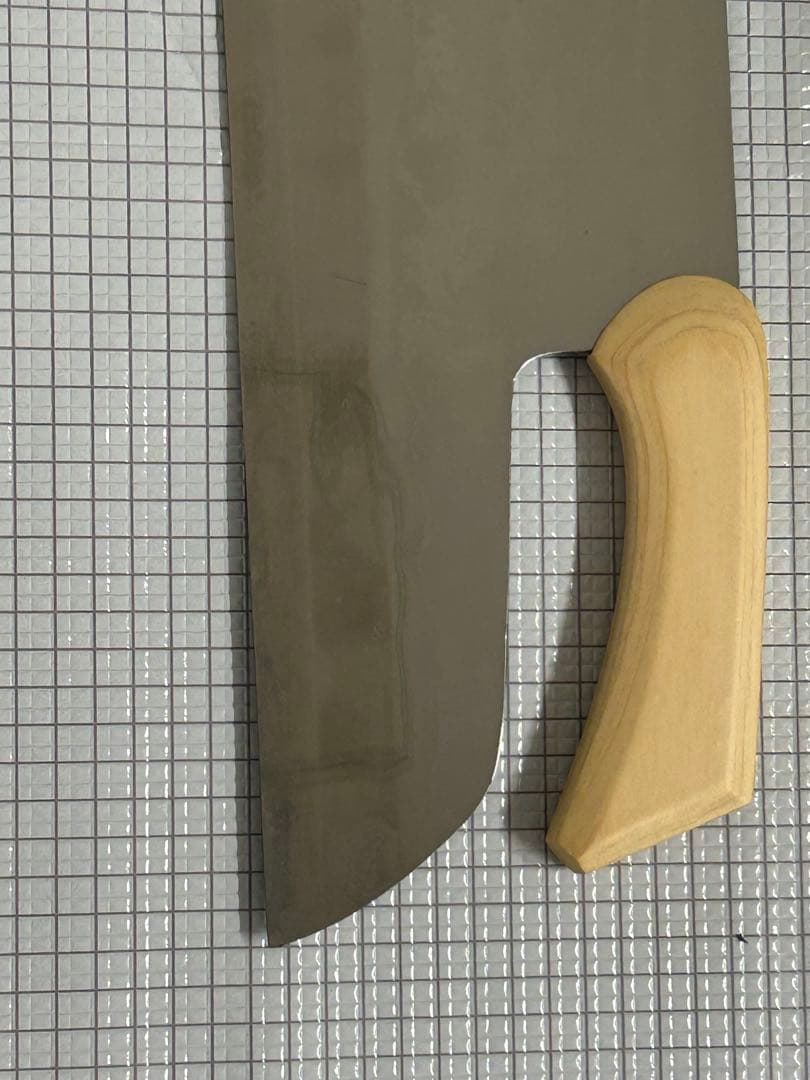 仙助 包丁 蕎麦包丁 ダマスカス 鏡面仕上げ 安来鋼青紙二号 330mm 檜曲柄