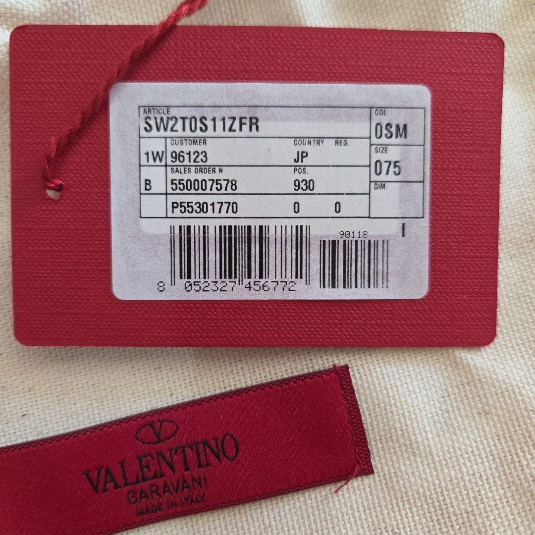 美品 Valentino レッドレザーベルト ゴールドバックル