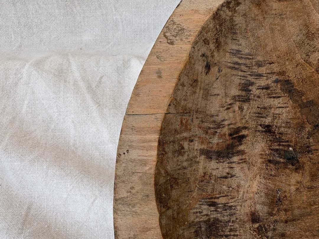 古道具　木皿　繭皿　枯れた皿