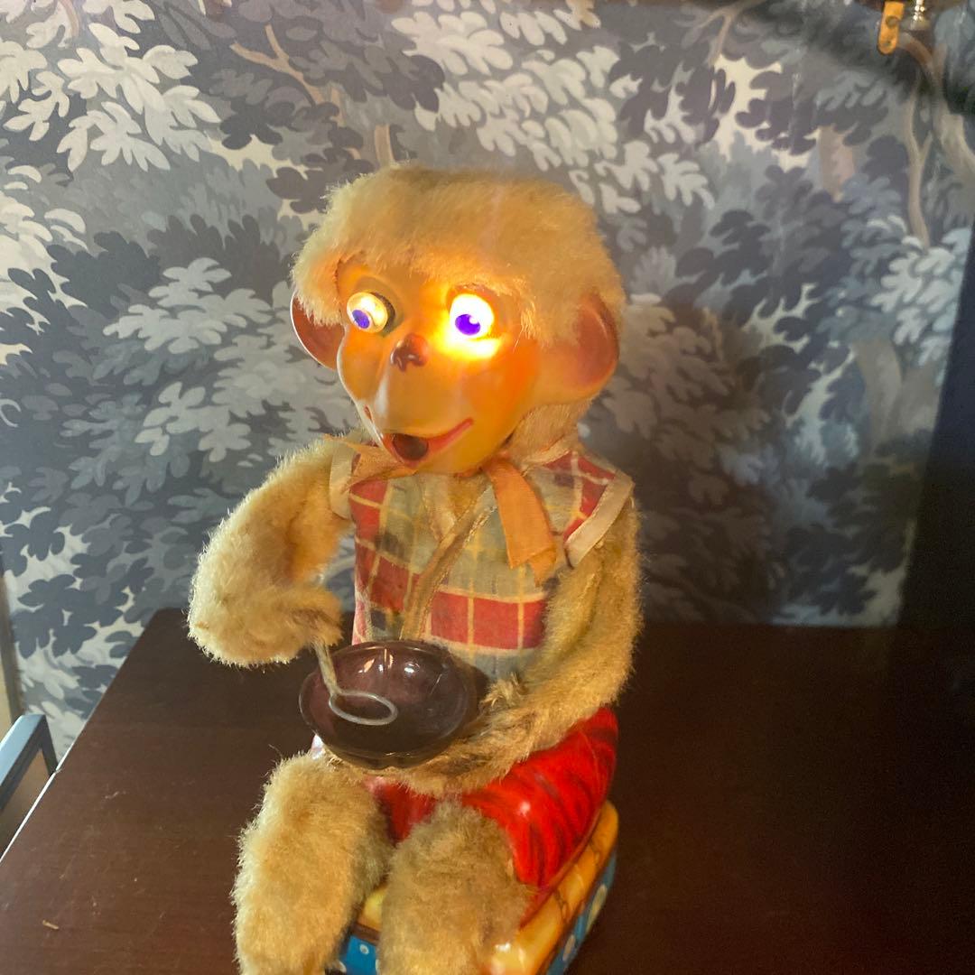 アルプス シャボン玉を吹く猿Bubble Blowing Monkey 動作品