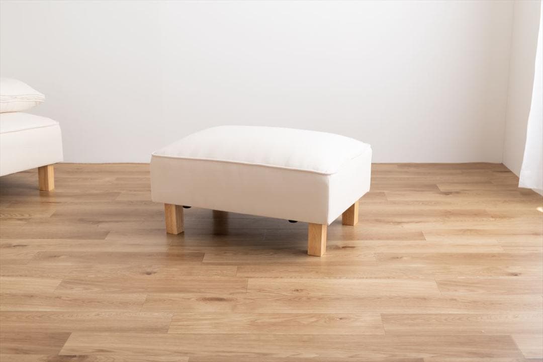 【送料無料】Cindy オットマン ソファ 天然木 Sバネ スツール