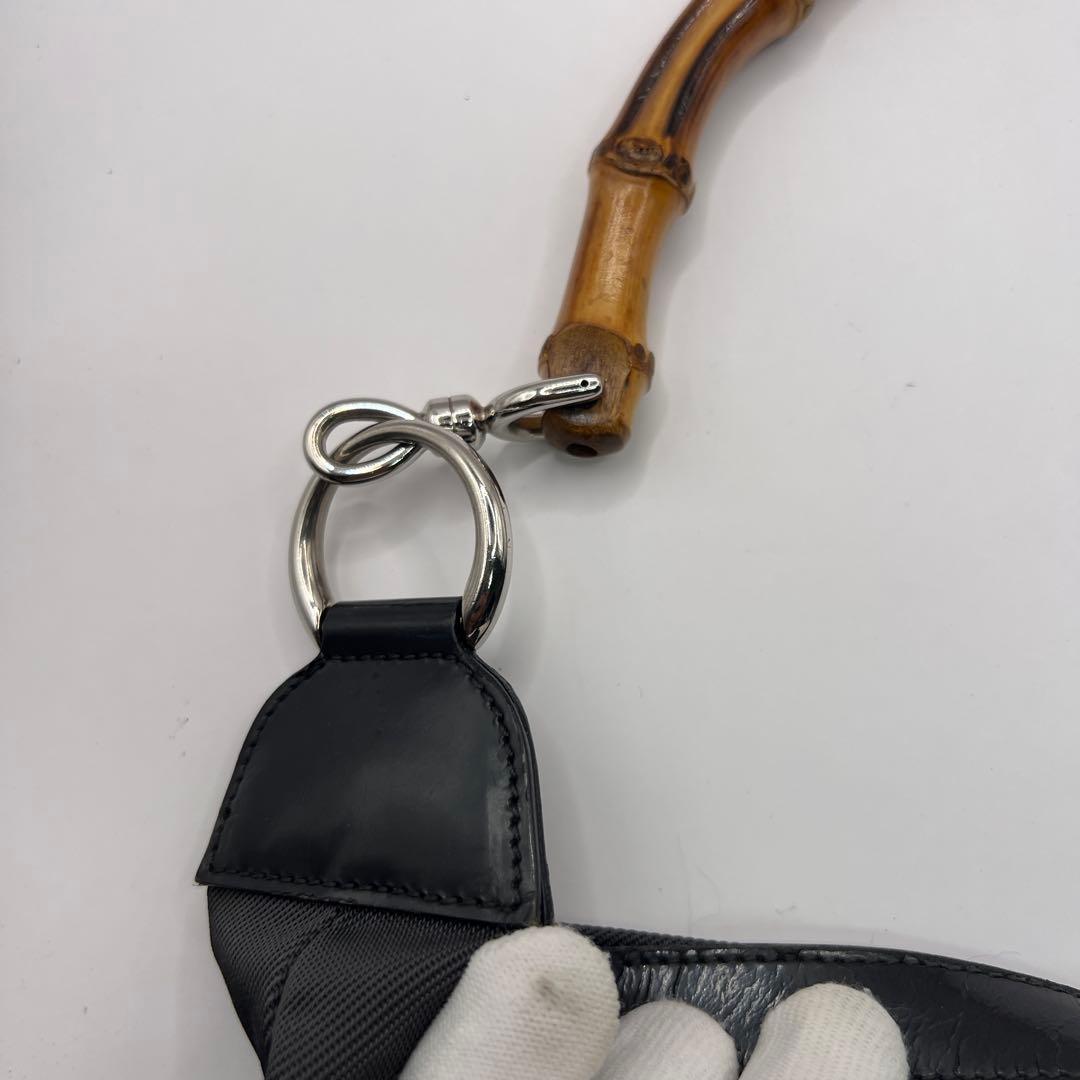 ✨美品✨GUCCI ショルダーバッグ ワンショルダー　バンブー　ブラック