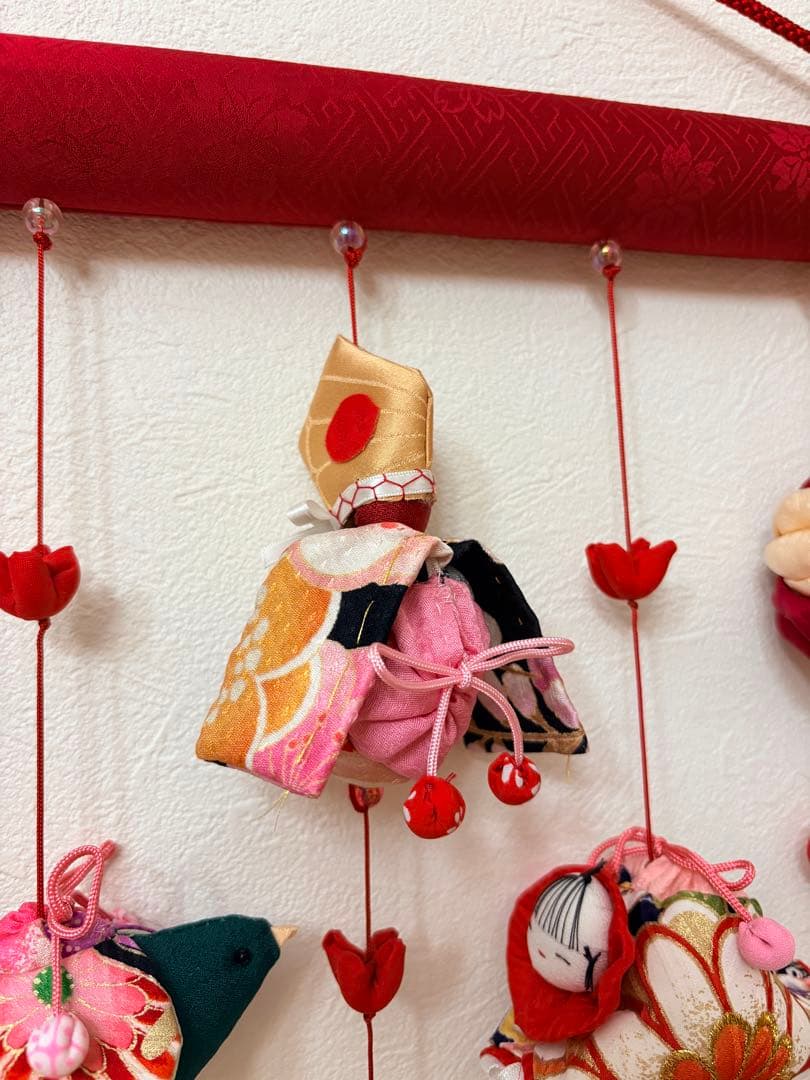 可愛いつるし雛壁掛けタイプ　No.180 桃の節句・ひな祭り・さげもん吊るし飾り
