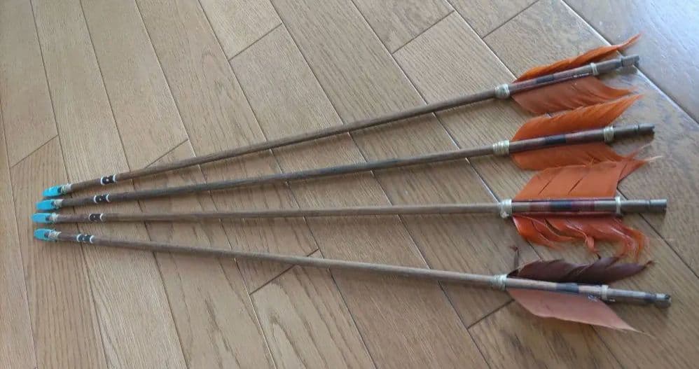 希少アリゾナARIZONAインディアン先住民伝統工芸品矢ターコイズ石羽根ナバホ