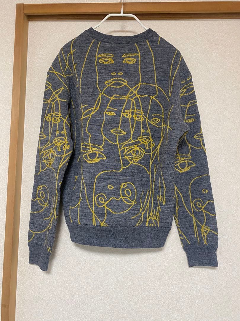 ステラマッカートニー　顔イラストスウェット　グレー　I42