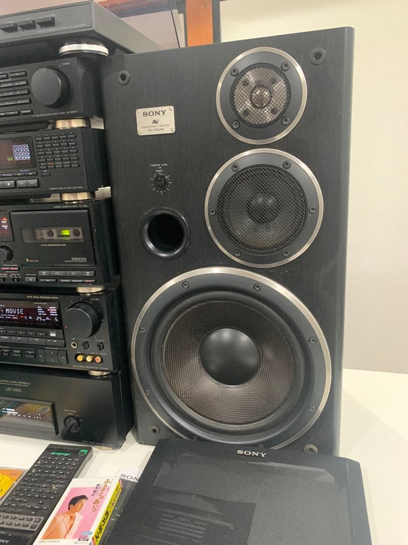 内蔵BT変更可能ソニー LBT-V950システムコンポ中古レコード付き説明書付き