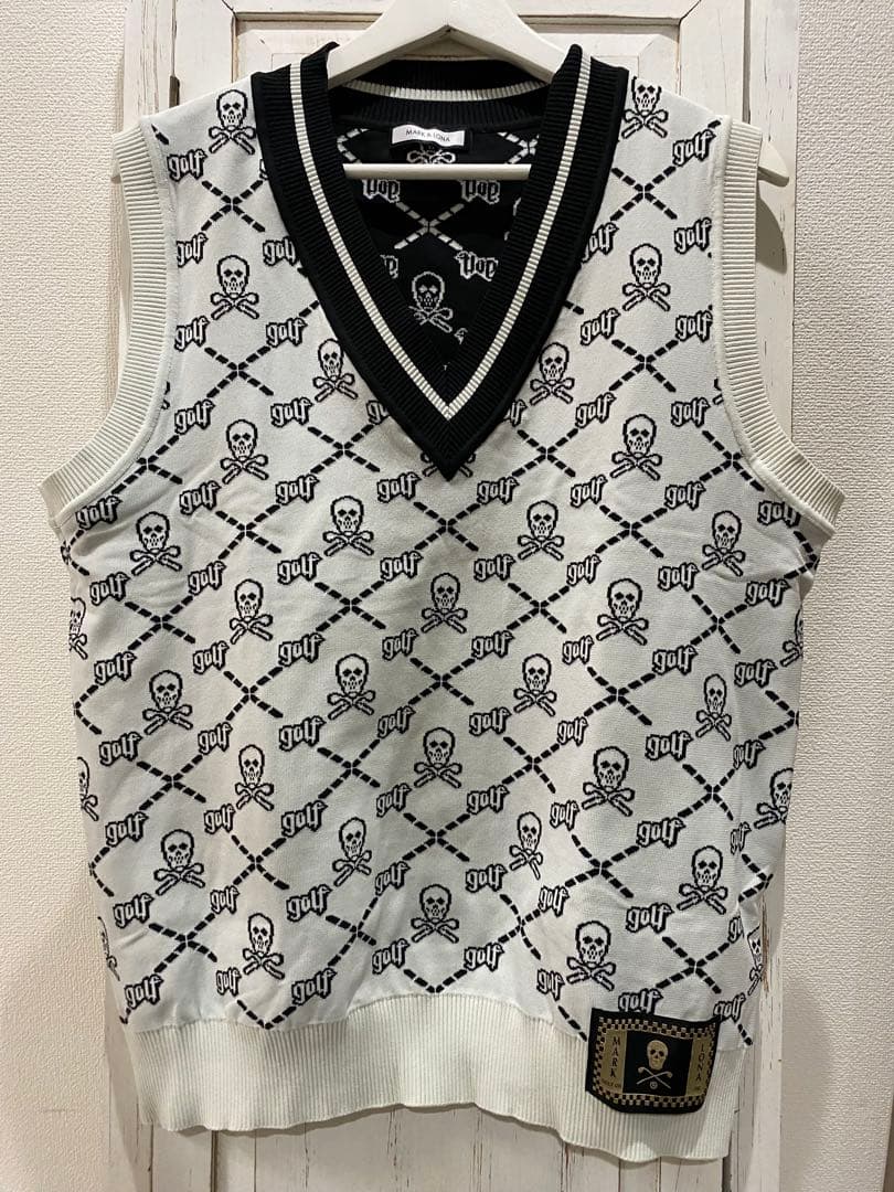 MARK & LONA スカル柄　ニットベスト