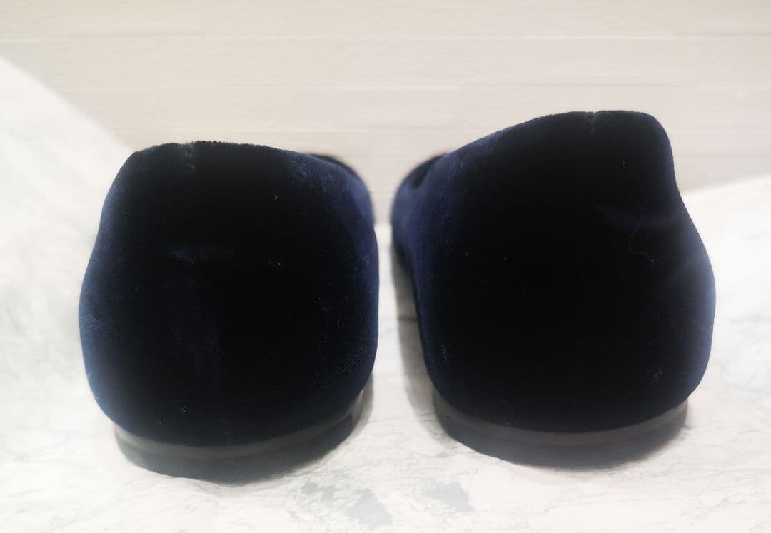 ジルサンダー ブラックベルベット フラットパンプス 37 23.5㎝