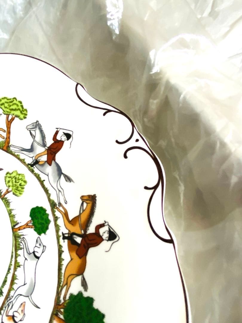 [未使用] ウエッジウッド　ハンティングシーン　B&Bプレート
