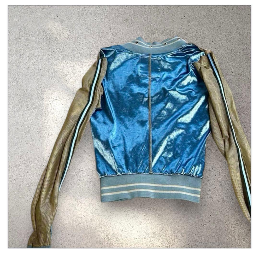 希少＊ヴィンテージ 刺繍入りメッシュ スカジャン S