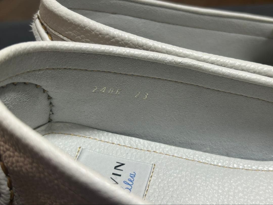 なおっち【美品】LANVIN en Bleu リボン付きモカシン 23cm