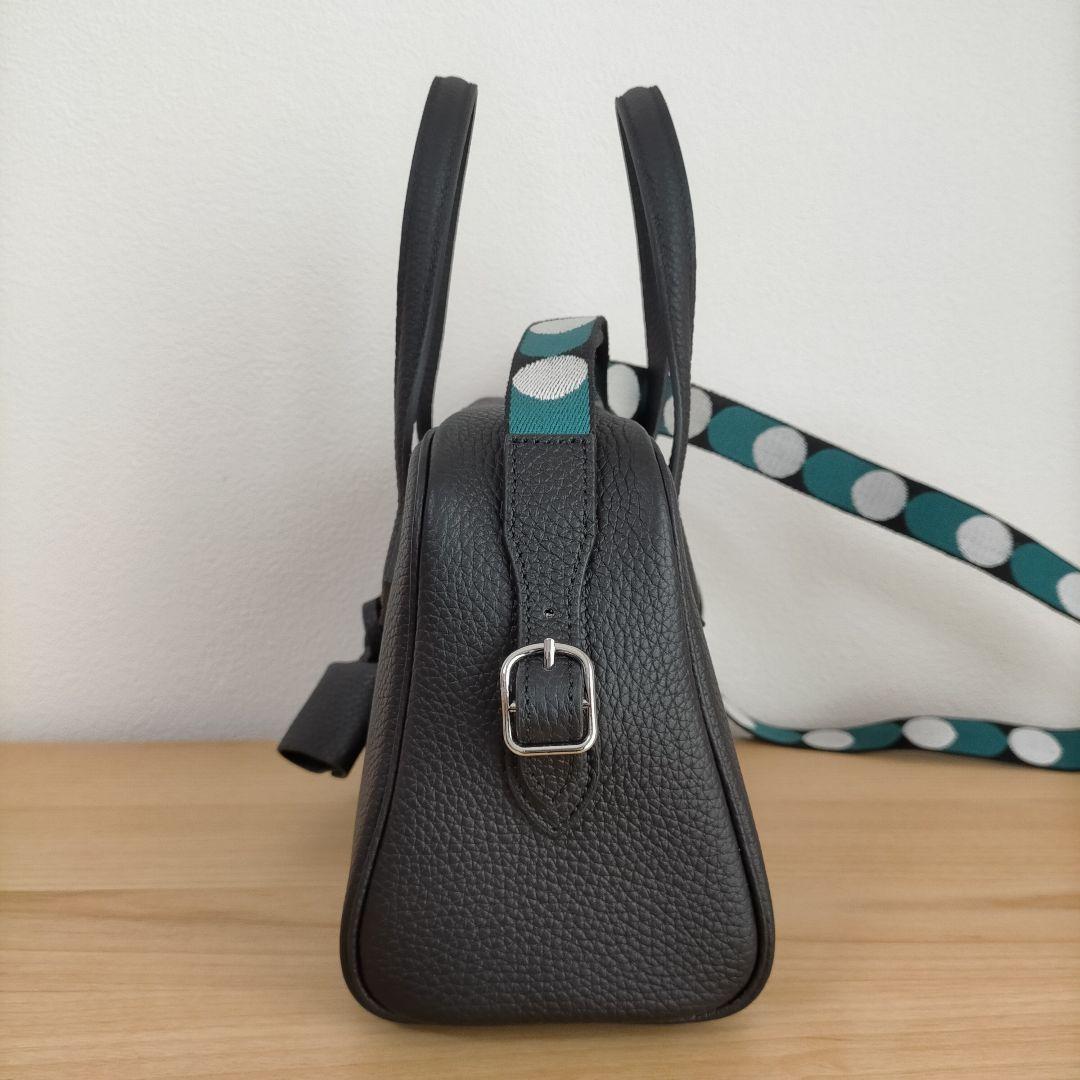 高級本革 トリヨン 鍵付き ボストン型 ショルダーバッグ