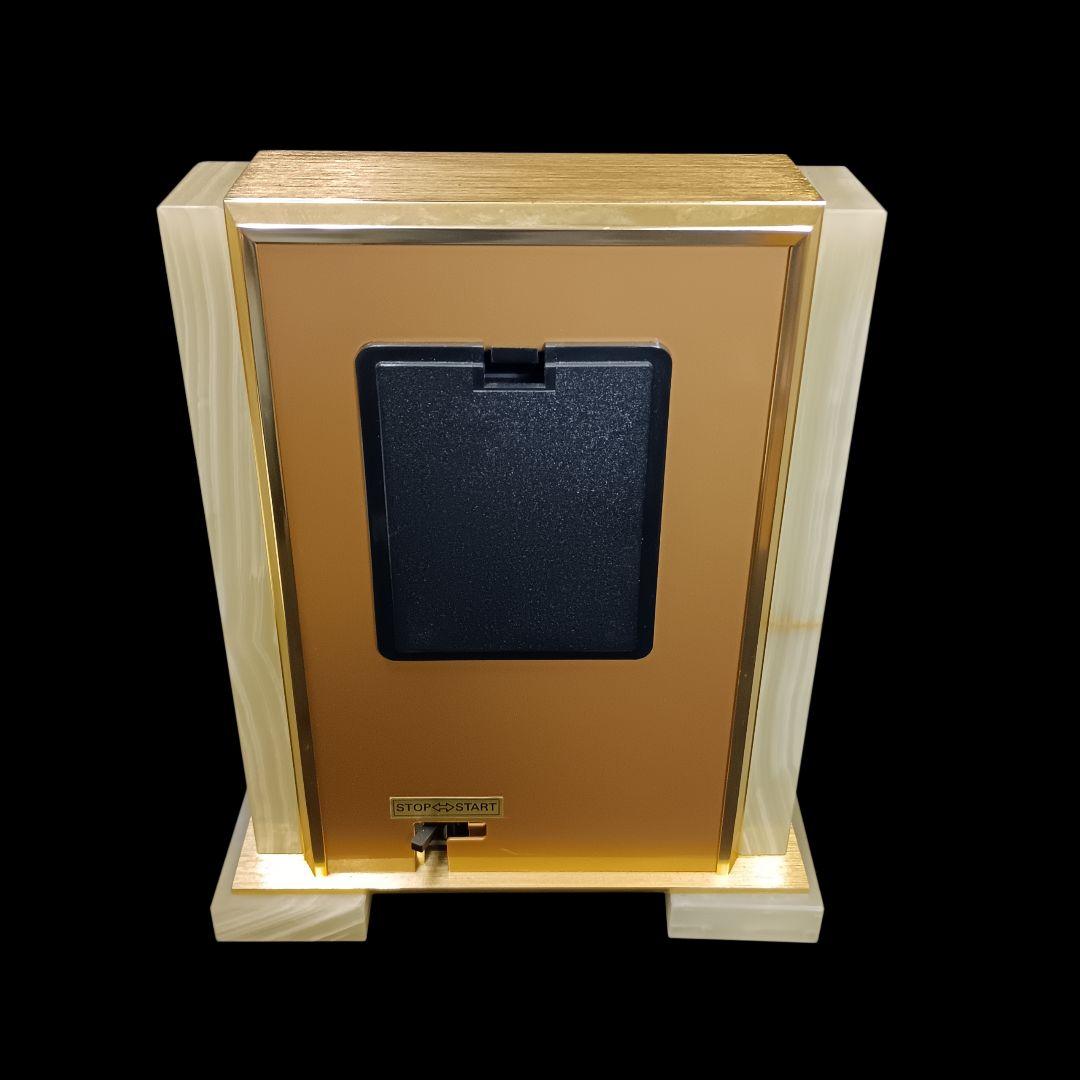 CITIZEN クォーツ 置時計 クラシックデザイン　オニックス枠