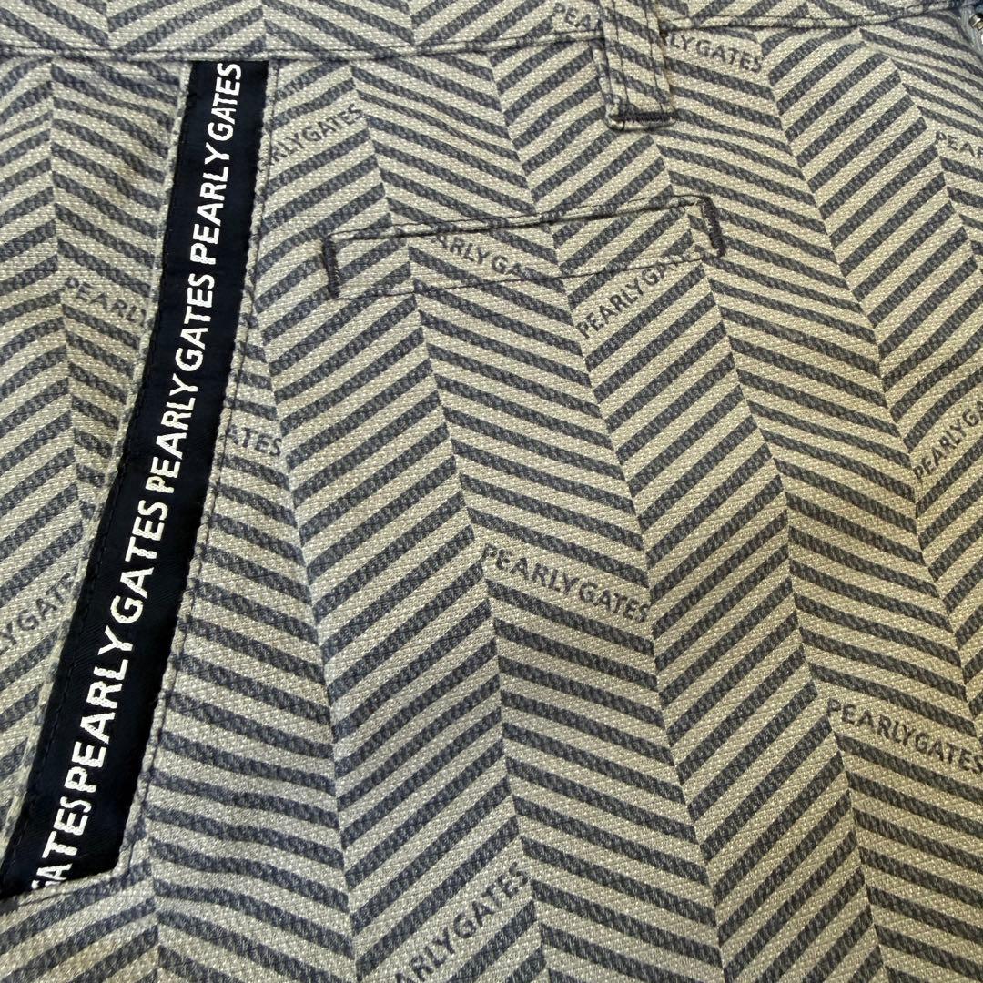 美品　パーリーゲイツ　パンツ　総柄　L〜XL相当 ネイビー　グレー　紺　5