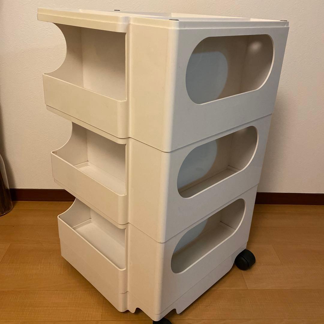 B-LINE 白　ボビーワゴン ボビーライン　3段5トレイ　白