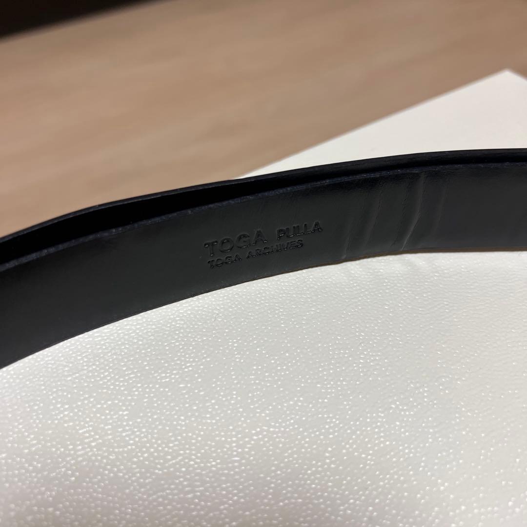 TOGA PULLA ブラック レザーベルト