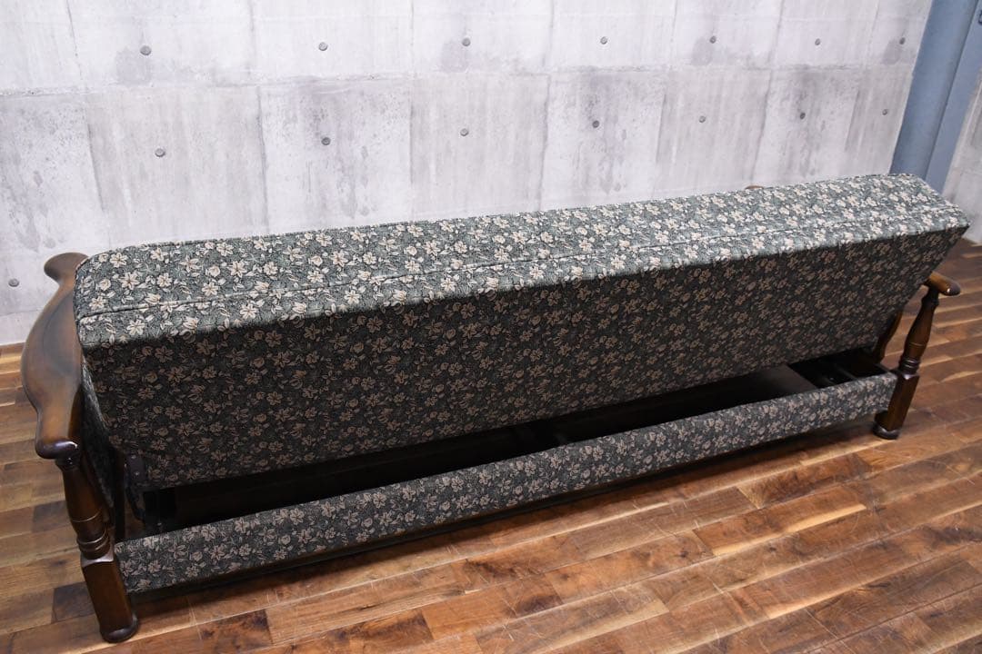 ECK119 カリモク コロニアル ソファベッド 3人掛け スリーピングソファ