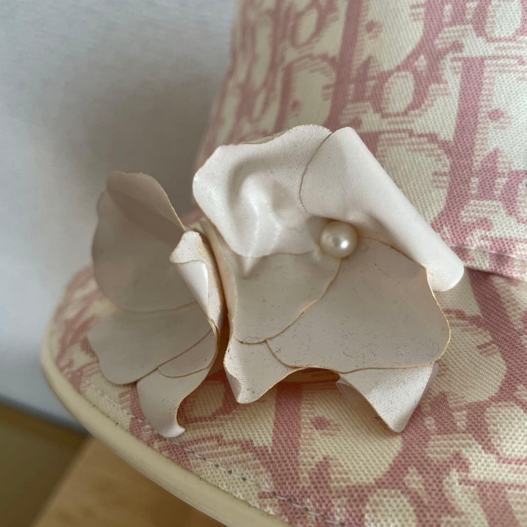 Dior ピンク　トロッター柄　バケツハット　サイズ58