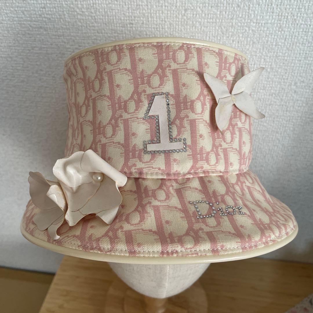 Dior ピンク　トロッター柄　バケツハット　サイズ58