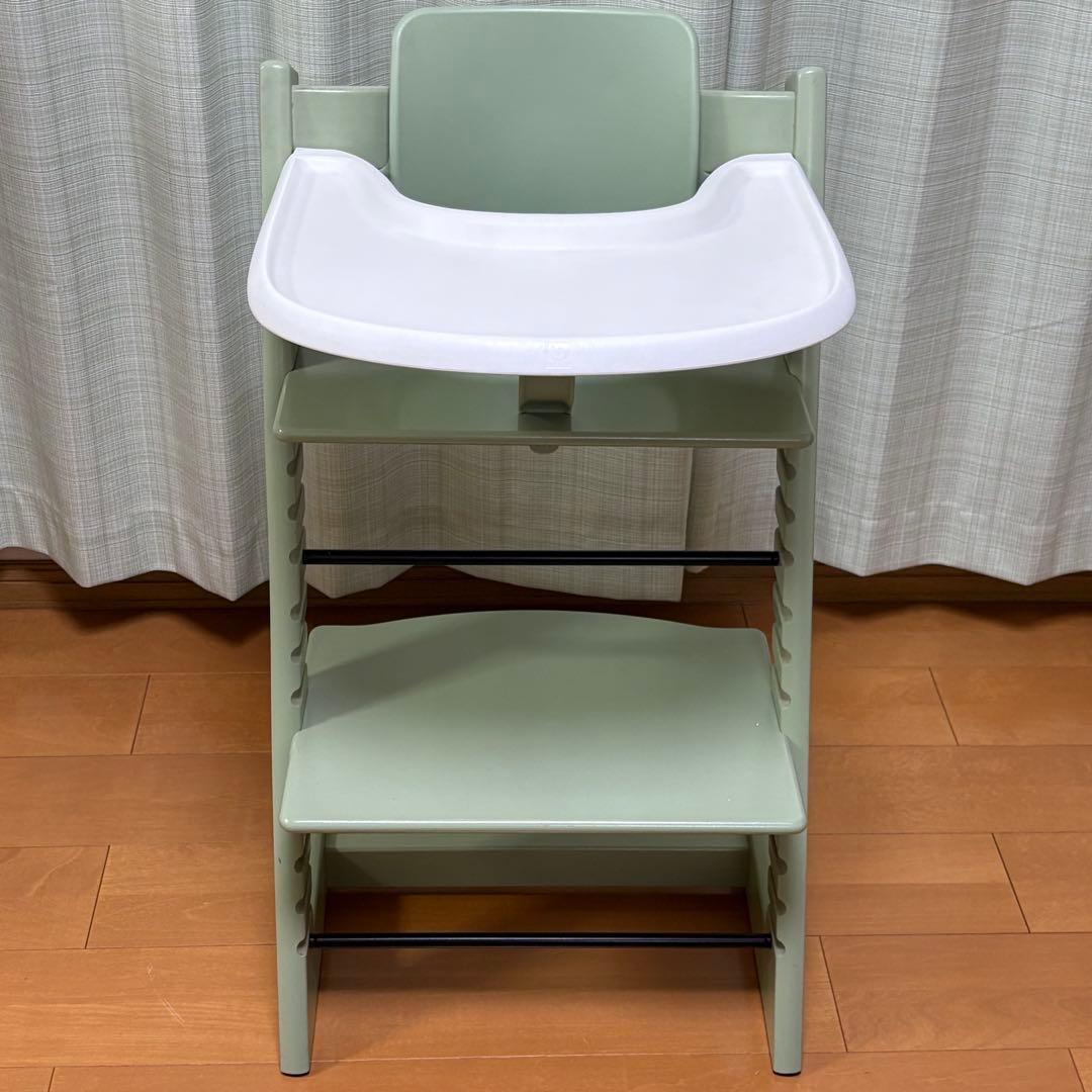 STOKKE ストッケ トリップトラップ モスグリーン　ベビーセット付 S/N6