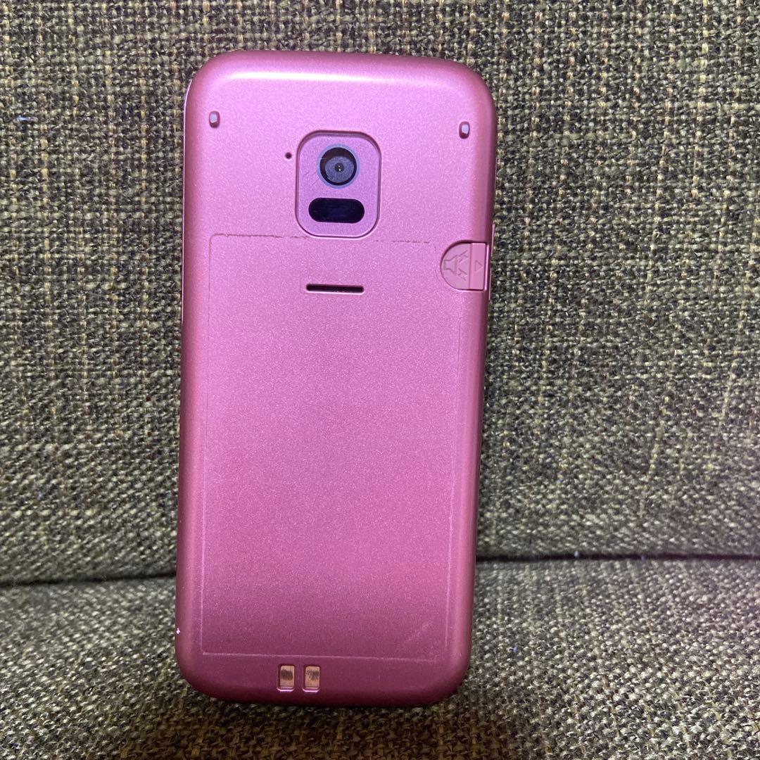 【中古】 docomo らくらくホン F-02J 卓上ホルダ付 ピンク