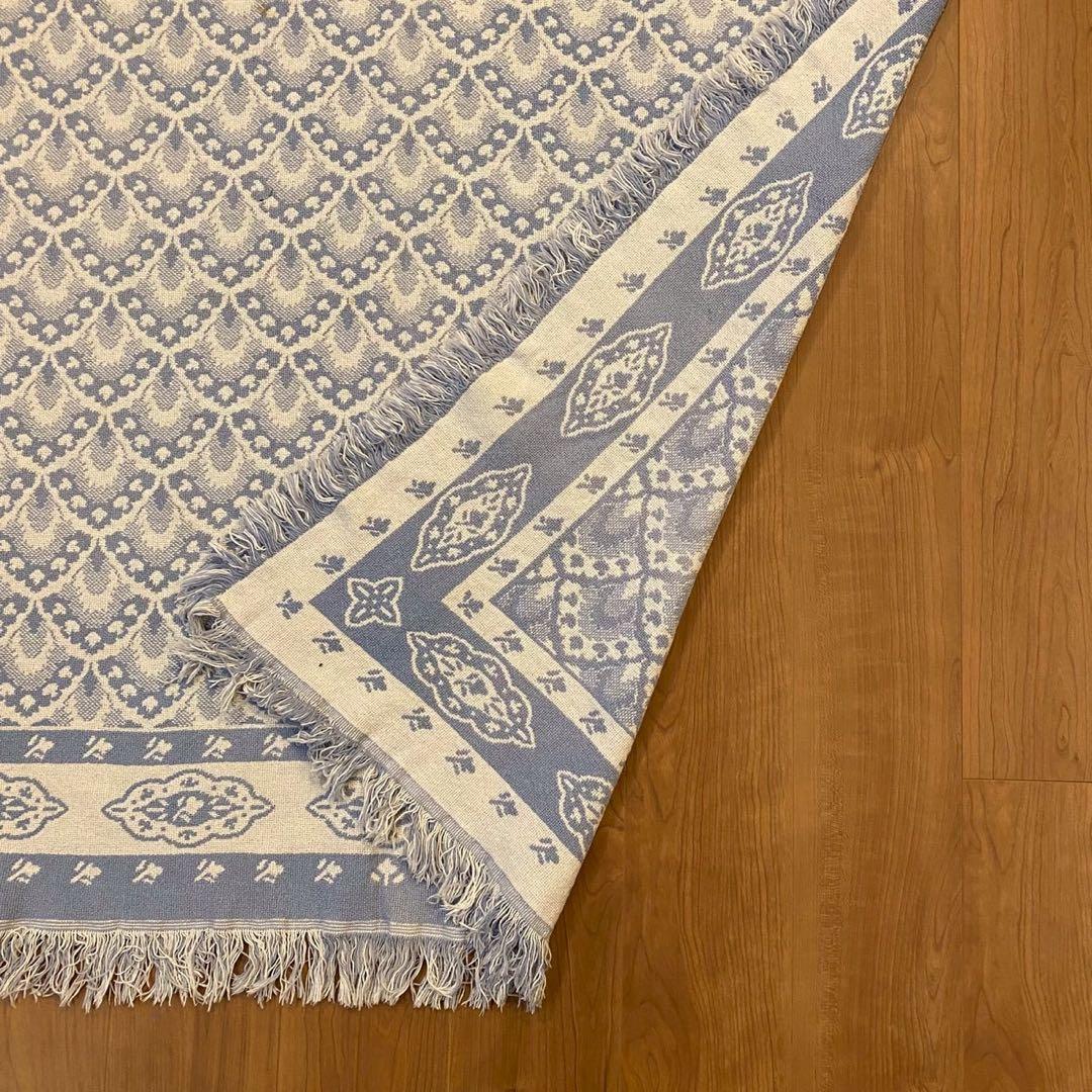 ヴィンテージ 北欧調 ゴブラン織り ラグ 大判 両面配色 140×120