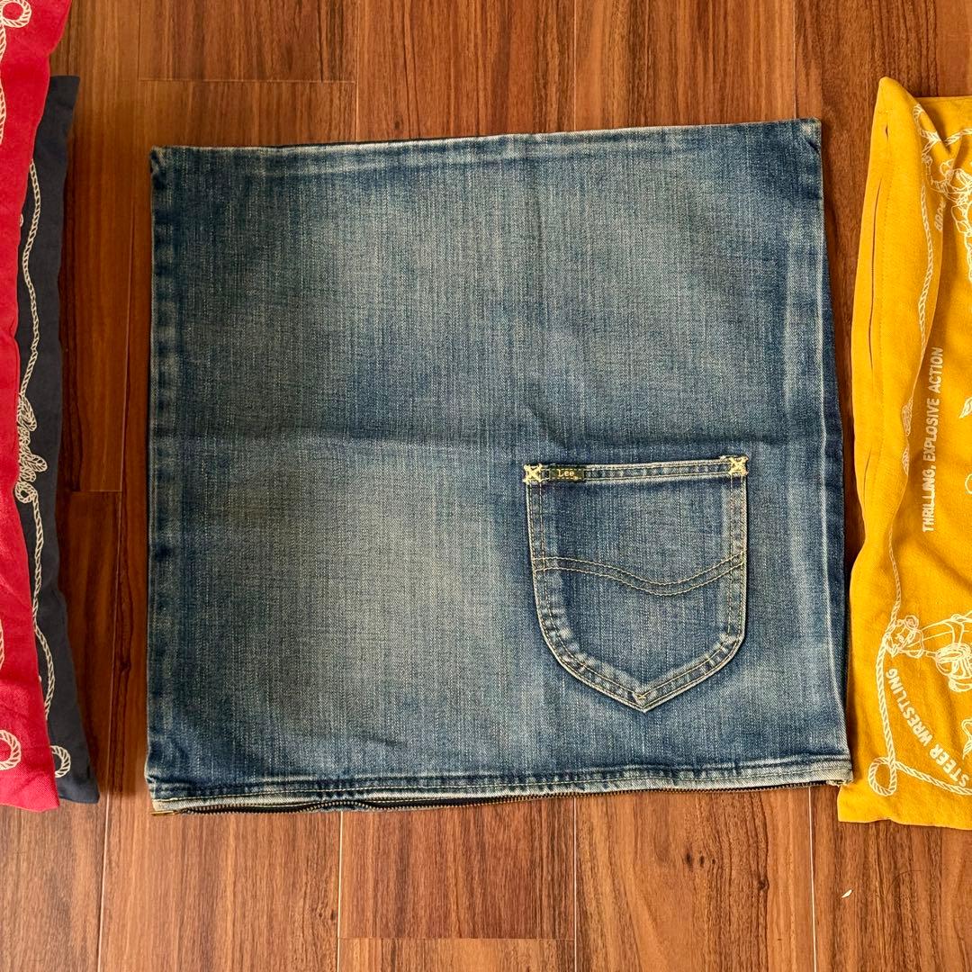 Lee クッション ビンテージ レア デニム カバー バンダナ