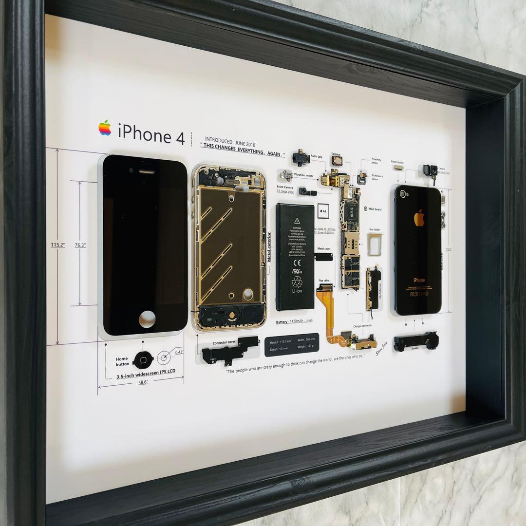 iPhone 4 Black 標本アート ボックスフレーム仕様