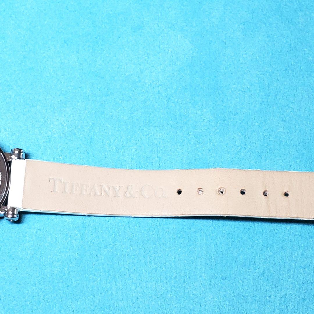 【極美品】純正ベルト　ティファニー　アトラス ホワイトレザー 　腕時計