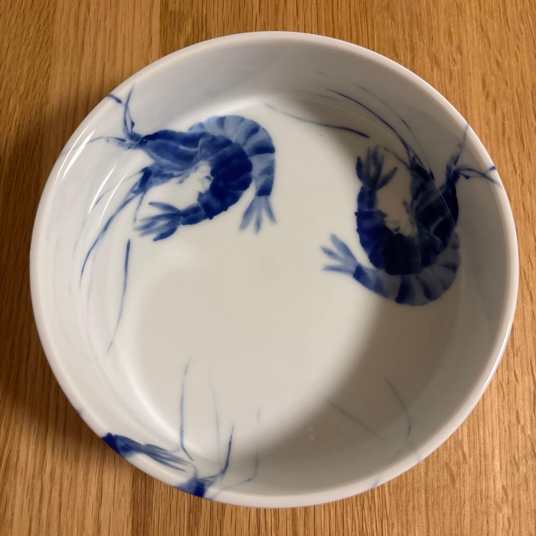 横濱元町　増田窯　海老づくし銘々重　横浜染付　お重