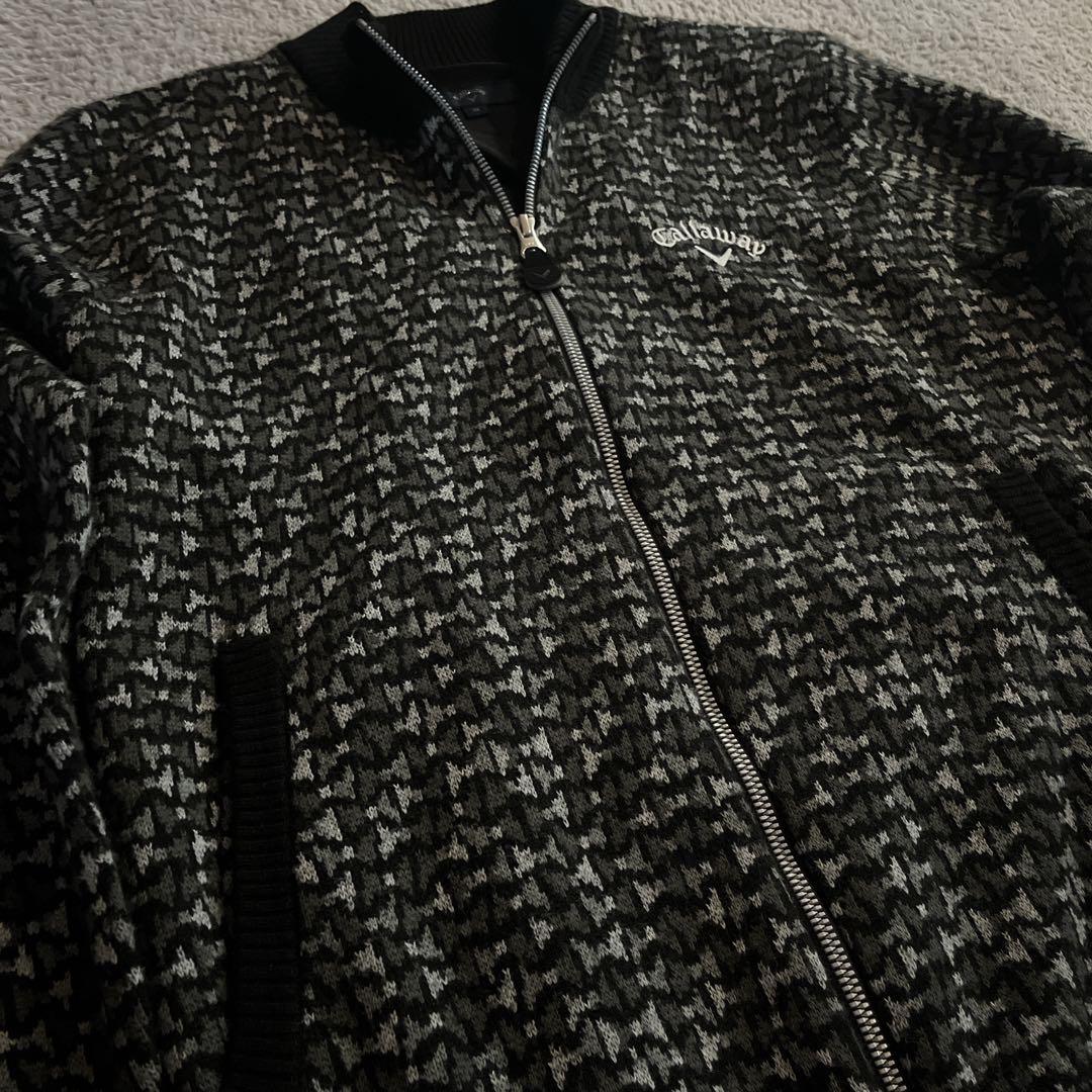 【超美品】Callawayジップアップジャケットブラック/グレー 美品 ゴルフ