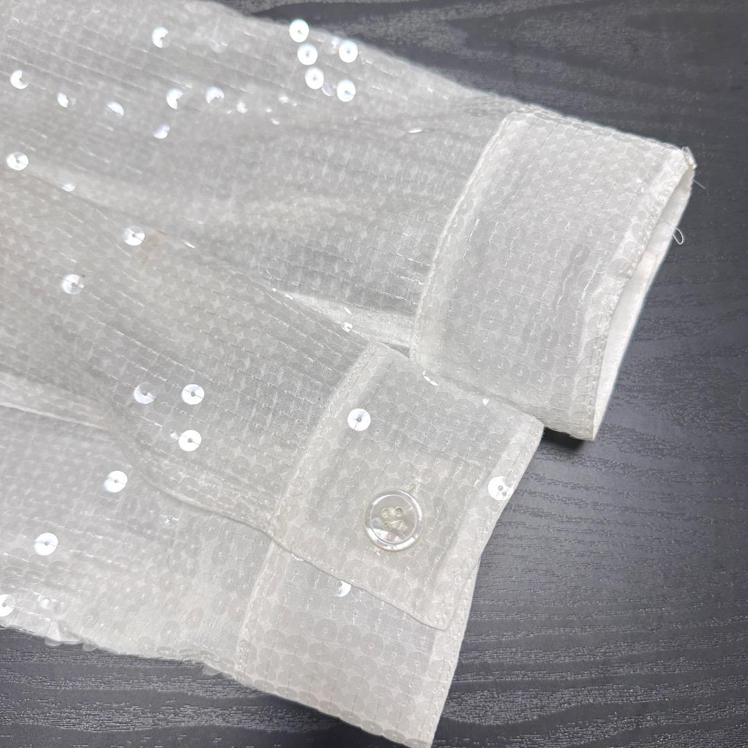 ジュンヤワタナベコムデギャルソン スパンコールジャケット (ホワイト/FREE)