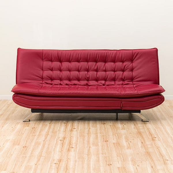 値下［超美品］ニトリ ソファベッド Nシールド 赤