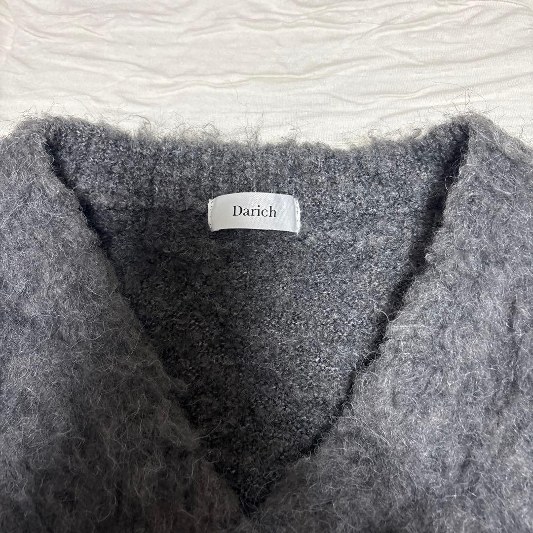 Darich グレー 長袖カーディガン　フラッフィーオーバープルオーバー