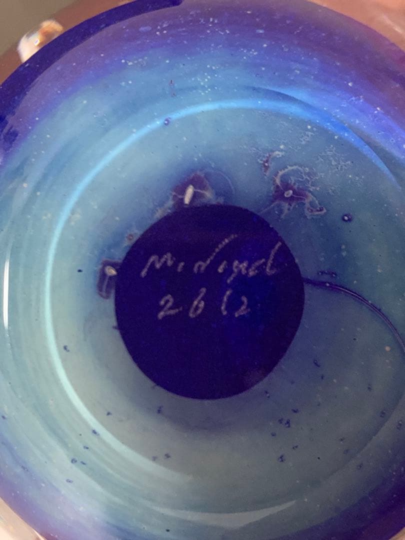 ノグチミエコ　ガラスアート　浮世北斎浪裏　富嶽三十六景　2012年作