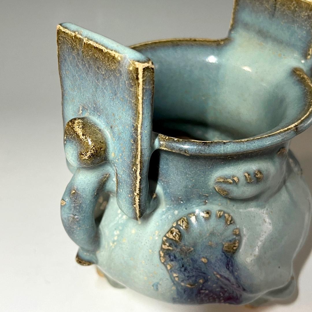 唐物 鈞窯三足香炉 元時代 中国美術 古玩 SN33