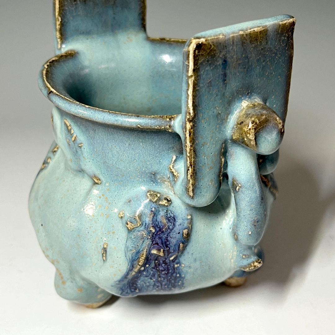 唐物 鈞窯三足香炉 元時代 中国美術 古玩 SN33